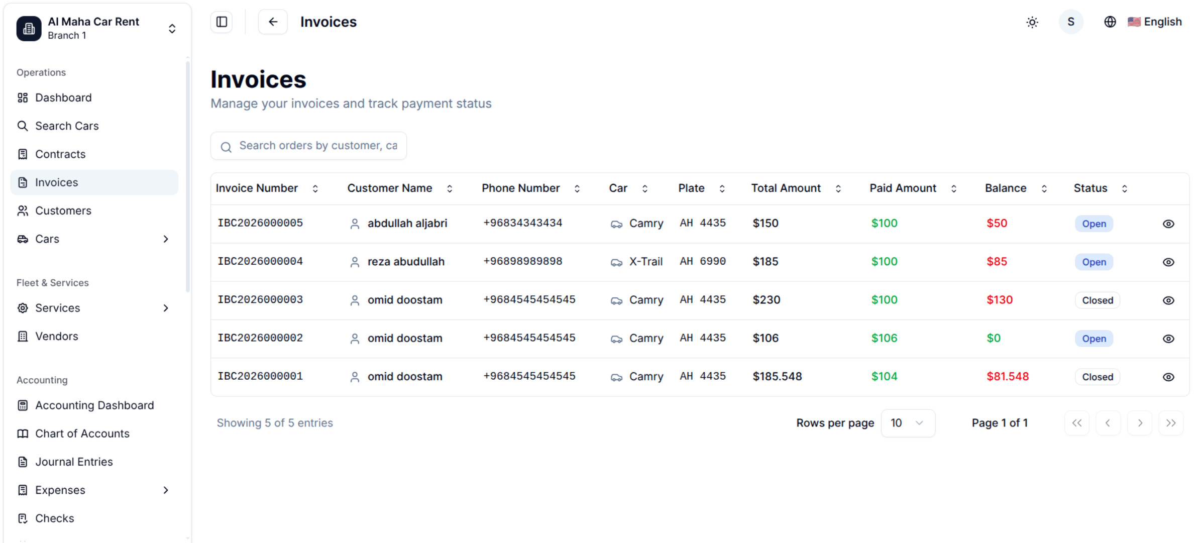 Invoices